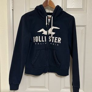 Hollister Zip-Up Logo Graphic Hoodie